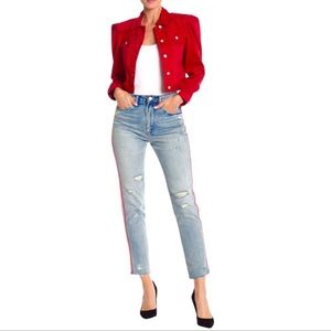 Blank NYC Jeans The Rivington Red Side Stripe Jeans Now or Never